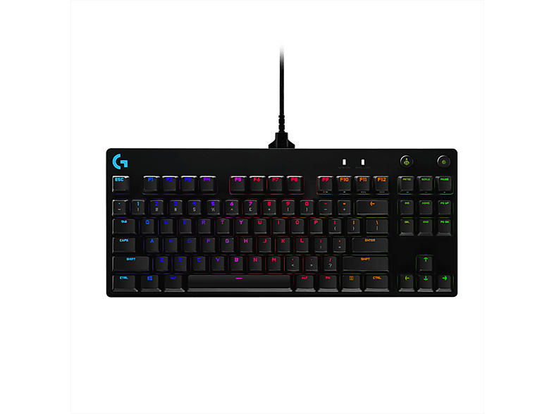 Logitech Gaming Tastatur G pro, TKL, GX-blue, abnehmbares Micro-USB-Kabel, Schwarz, USB, Lightsync RGB