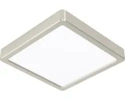 LED Deckenleuchte Fueva 1 225 x 225 x 45 mm 1-flammig 16 W 1800 lm 4000 K neutralweiß IP 20 nickel-matt