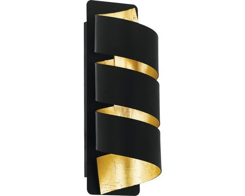 Wandleuchte E14 H 270 x 80 mm IP20 gold-schwarz