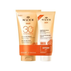 Nuxe Sun SPF50 Слънцезащитен нежен лосион за лице и тяло 150мл. + Шампоан за коса и тяло за след слънце 100мл.