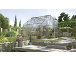 Gewächshaus Vitavia Jupiter 8300 Hohlkammerplatten 4 mm 257x321 cm Aluminium