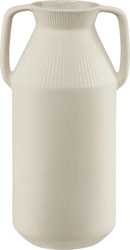 Dekorieren & Einrichten Vase aus Porzellan mit Henkel, offwhite (24,6x12,9x10,4cm)