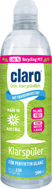 claro Klarspüler für perfekten Glanz