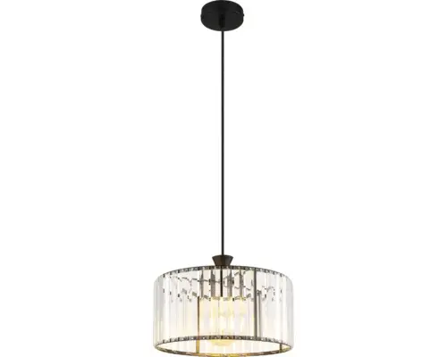 Pendelleuchte Globo JORDANA E27 60 W 1-flammig IP 20, schwarz (15742H)