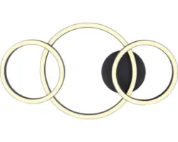 LED Deckenleuchte Globo REGGY 24 W 1-flammig IP 20, schwarz (67238-24B)