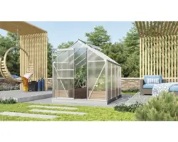 Gewächshaus Vitavia Venus 5000 Hohlkammerplatten 6 mm 195x257 cm Aluminium