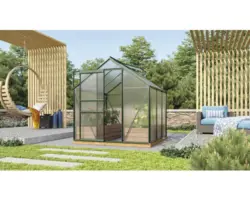 Gewächshaus Vitavia Venus 3800 Hohlkammerplatten 6 mm 195x195 cm grün