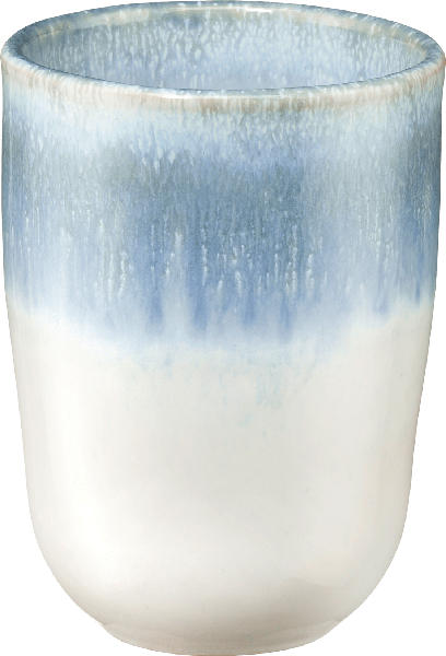 4 Seasons Becher aus Keramik ohne Henkel, blau/weiß