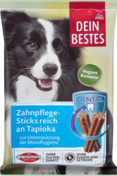 Dein Bestes Kausnack Hund, vegane Zahnpflegesticks mit Tapioka