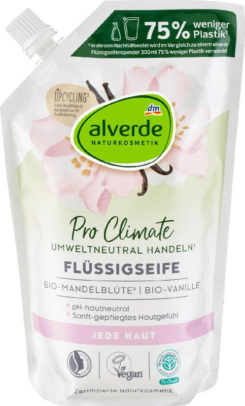 alverde NATURKOSMETIK Flüssigseife Mandelblüte & Vanille