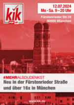 KiK KiK: Neueröffnung in München - bis 13.07.2024
