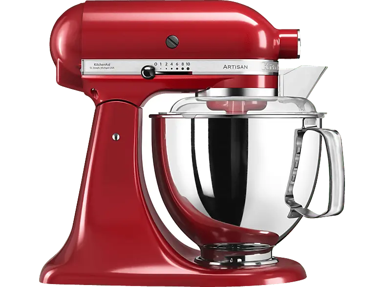 Kitchen Aid 5 KSM 175 PSeeR Artisan Küchenmaschine Empire Rot (Rührschüsselkapazität: 4,8 l, 300 Watt)