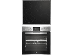 Beko BBUMA12320X Airfry, Herdset inkl. Kochfeld (Strahlungsheizungskochfeld, A+, 72 l)