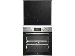 Beko BBUMA12320X Airfry, Herdset inkl. Kochfeld (Strahlungsheizungskochfeld, A+, 72 l)