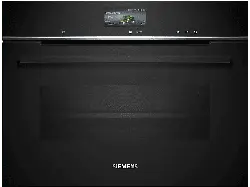 Siemens CS736G1B1 Kompaktdampfbackofen (47 l, Schwarz, Edelstahl, 594 mm breit, A+, mit Dampfgarfunktion)