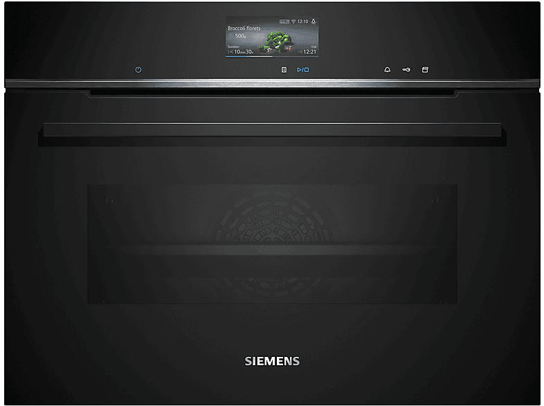 Siemens CS736G1B1 Kompaktdampfbackofen (47 l, Schwarz, Edelstahl, 594 mm breit, A+)