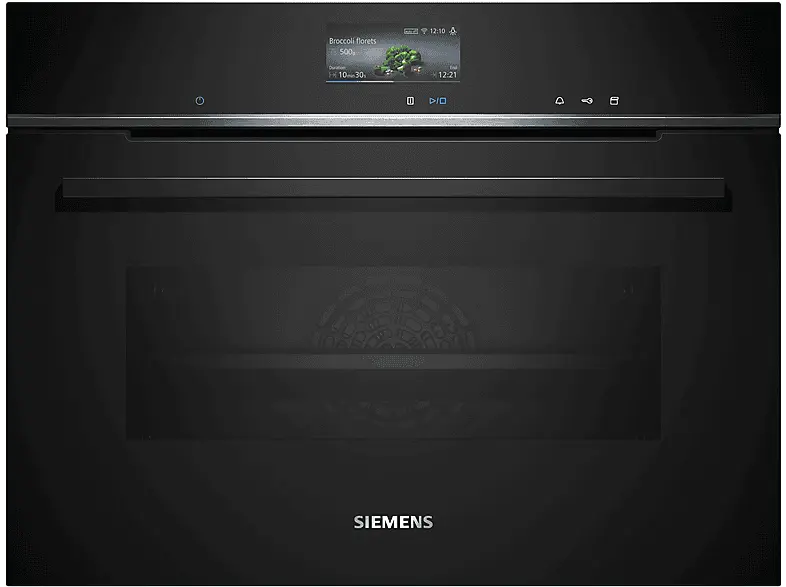 Siemens CS736G1B1 Kompaktdampfbackofen (47 l, Schwarz, Edelstahl, 594 mm breit, A+, mit Dampfgarfunktion)