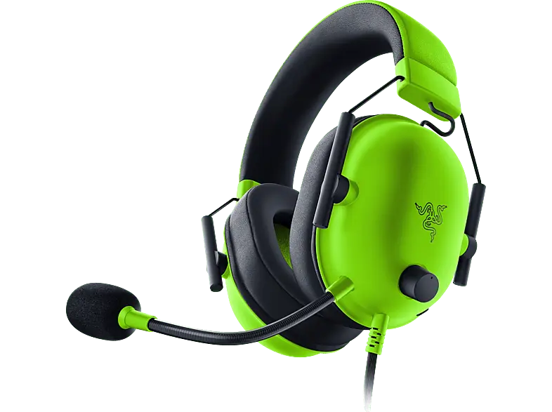RAZER BlackShark V2 X Gaming Headset, Over-Ear, 3.5mm, Passive Schallisolierung, TriForce 50mm Treiber, Grün