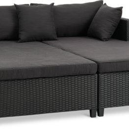 JYSK Șezlong HALLING 179x187 negru