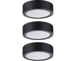 LED Aufbauleuchten-Set Pukk 3,5 W Ø 65 mm schwarz 3 Stk.