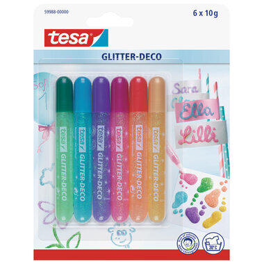 TESA Glitter Deco Candy Colors 599880000 6x10g 6 pezzi