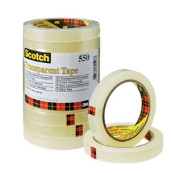 SCOTCH Transparent Tape 550 15mmx66m 550/1566 10 pezzi