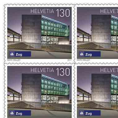 Timbres CHF 1.30 «Zug», Feuille de 10 timbres