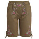 Ernsting's family Damen Trachtenshorts mit Stickereien (Nur online) - bis 20.09.2024