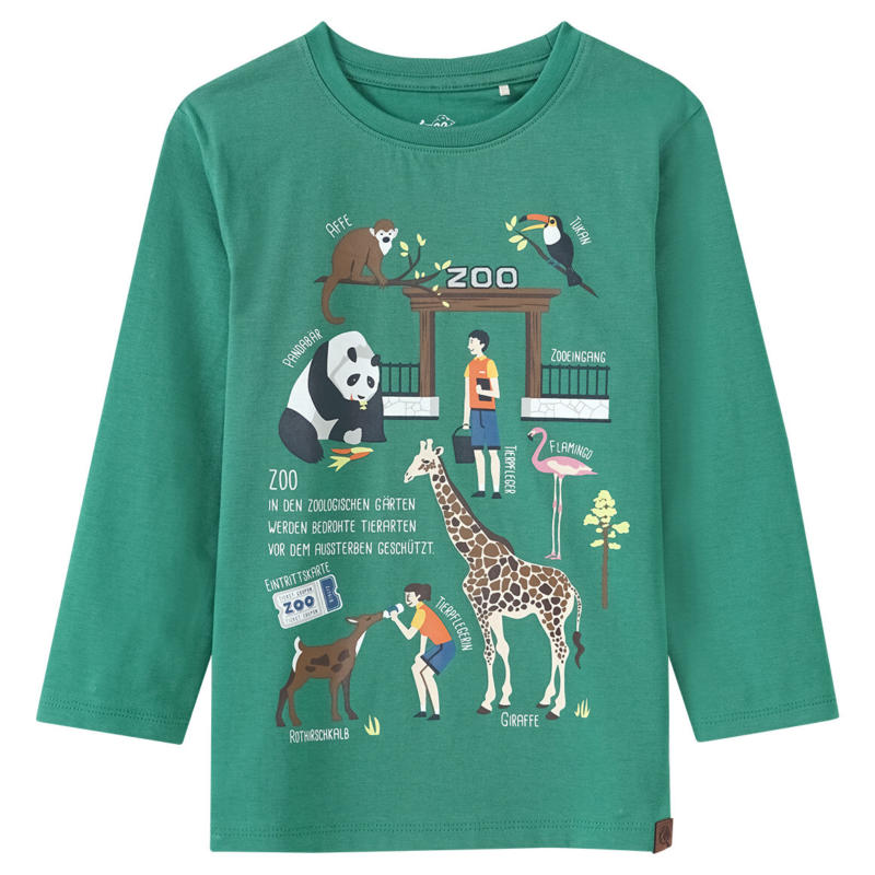 Kinder Langarmshirt mit Zoo-Motiv (Nur online)