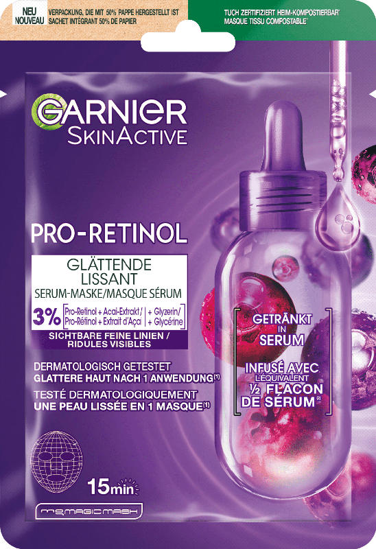 Garnier Skin Active Tuchmaske Pro-Retinol