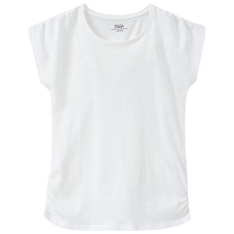 Mädchen T-Shirt mit strukturierten Streifen