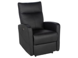 Fauteuil relax BERGA Cuir véritable noir