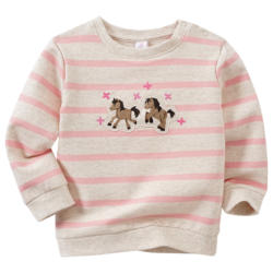 Baby Sweatshirt mit Pferde-Applikation