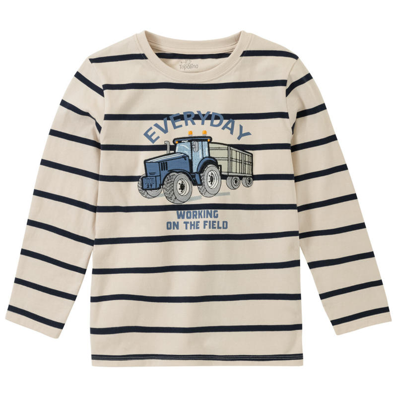 Jungen Langarmshirt mit LKW-Motiv