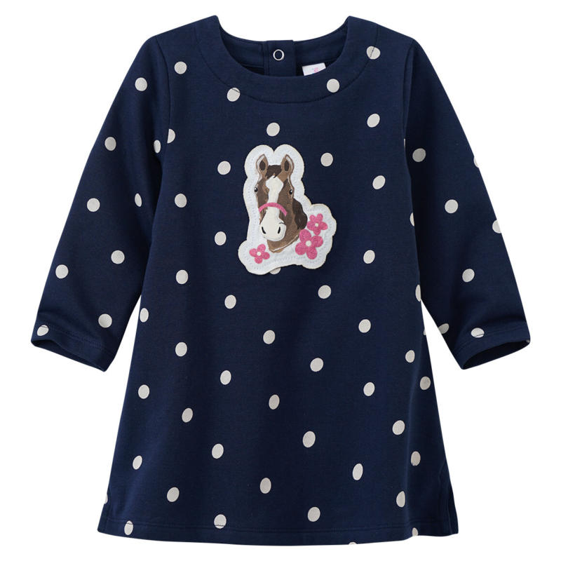 Baby Sweatkleid mit Pferde-Applikation