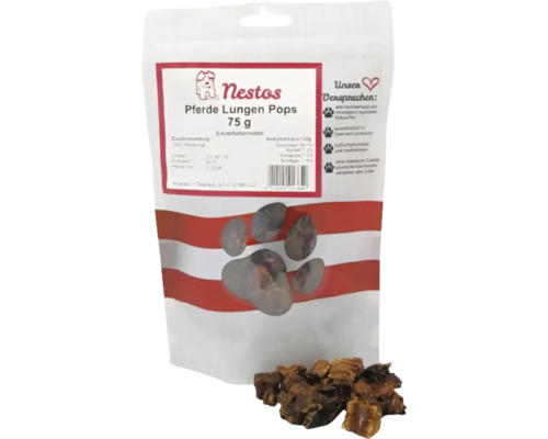 Hundesnack Nestos Pferde-Lungen-Pops 75 g