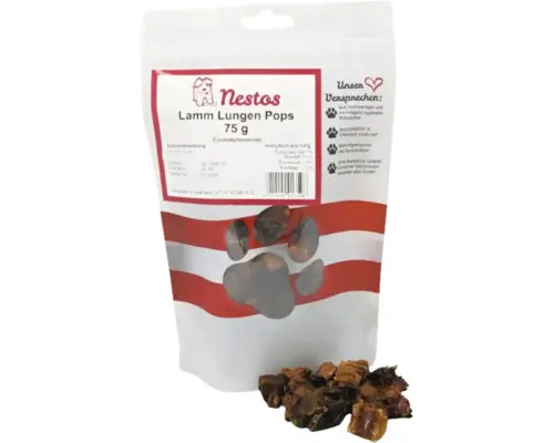 Hundesnack Nestos Lamm-Lungen-Pops 75 g