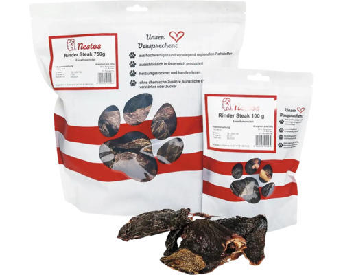 Hundesnack Nestos Rindersteak 100 g