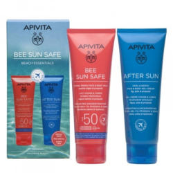 Apivita SPF50 слънцезащитен хидратиращ и освежаващ крем за лице и тяло 100мл. + Успокояващ и охлаждащ крем за след слънце 100мл.