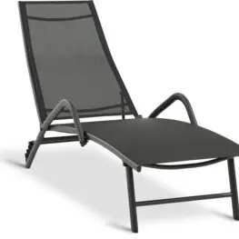 JYSK Șezlong NORDSTRAND 59x191 negru