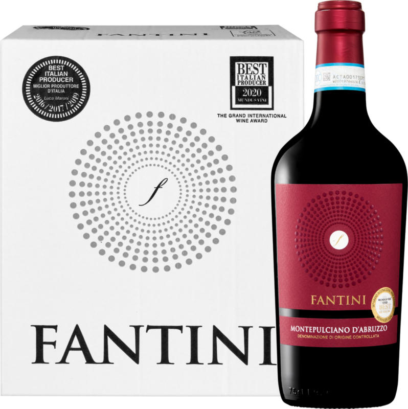 Fantini Montepulciano d'Abruzzo DOC , Italie, les Abruzzes, 2022, 6 x 75 cl