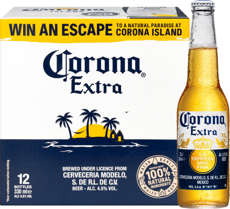 Bière Extra Corona, 12 x 33 cl