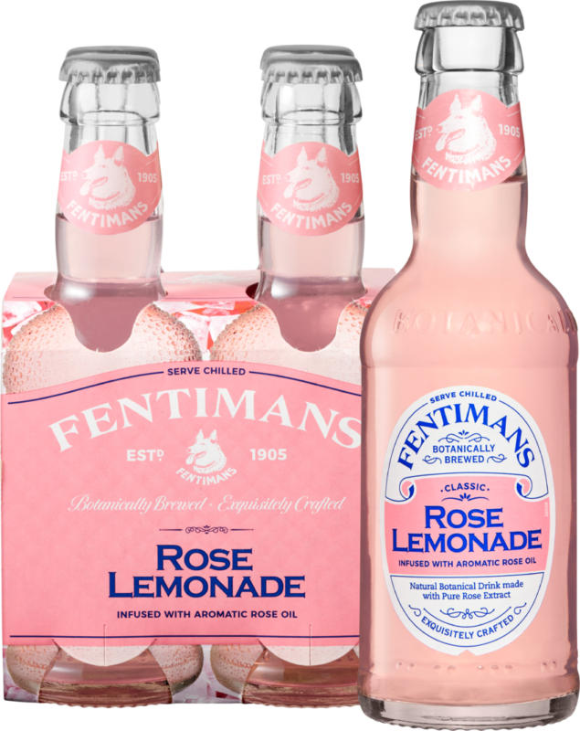 Fentimans Rose Lemonade , 4 x 20 cl