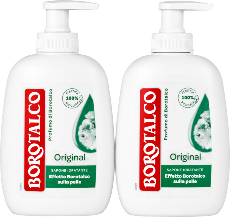 Savon liquide Borotalco Original , 2 x 250 ml