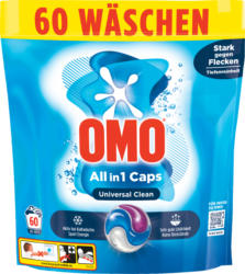 Omo Waschmittel All in 1 Caps Universal Clean, 60 pièces