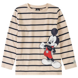 Micky Maus Langarmshirt im Ringel-Look