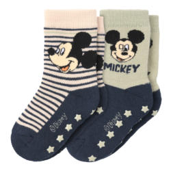 2 Paar Micky Maus Stoppersocken im Set