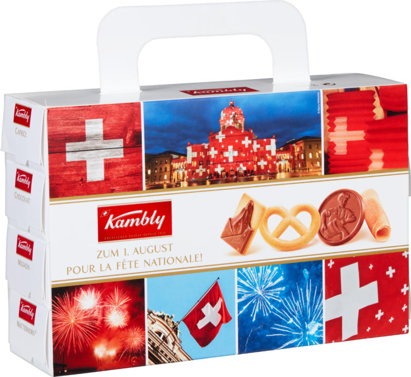 Kambly Biscuits-Koffer zum 1. August, assortiert, 380 g