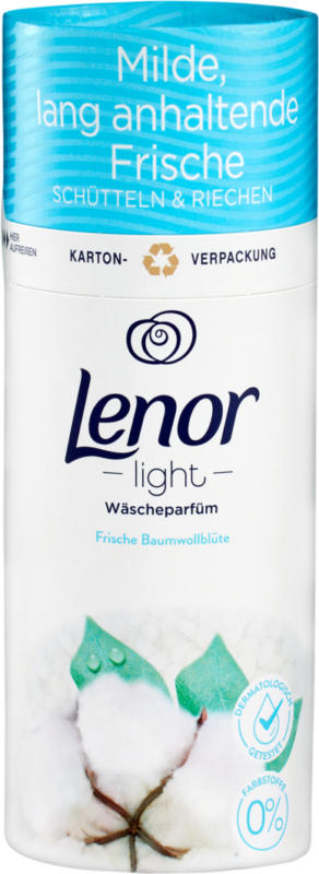 Parfum de linge Fleur de coton fraîche Lenor, 11 cicli di lavaggio, 160 g