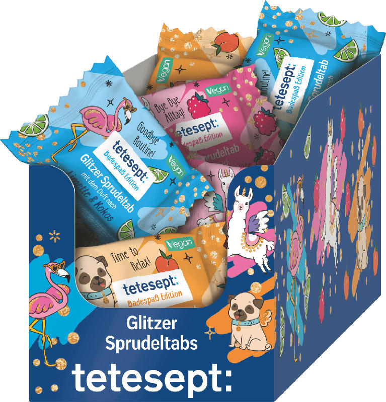 tetesept Badezusatz Glitzer Sprudeltab